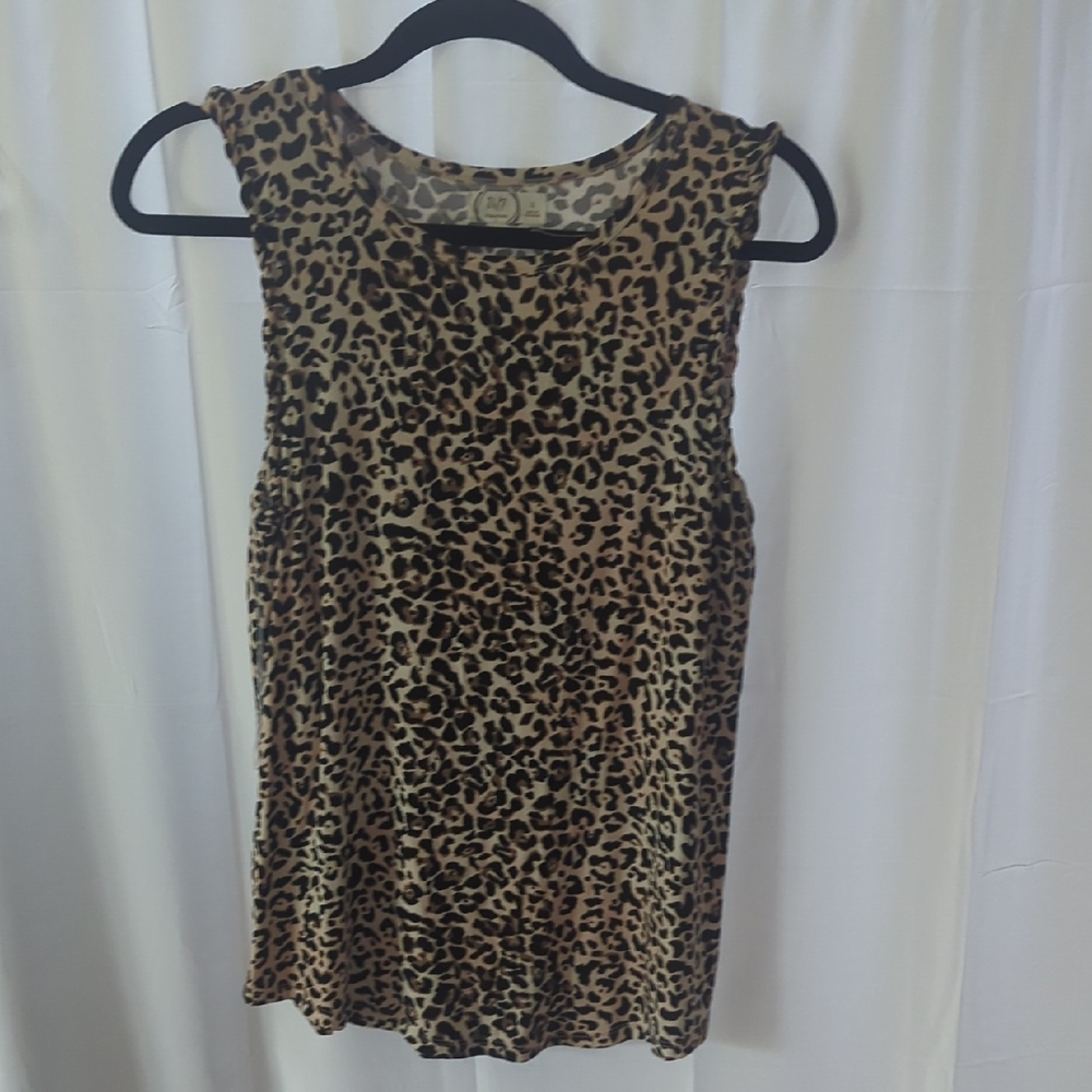 Women's 24/7 Maurices Leopard Print Tank Top Size Small